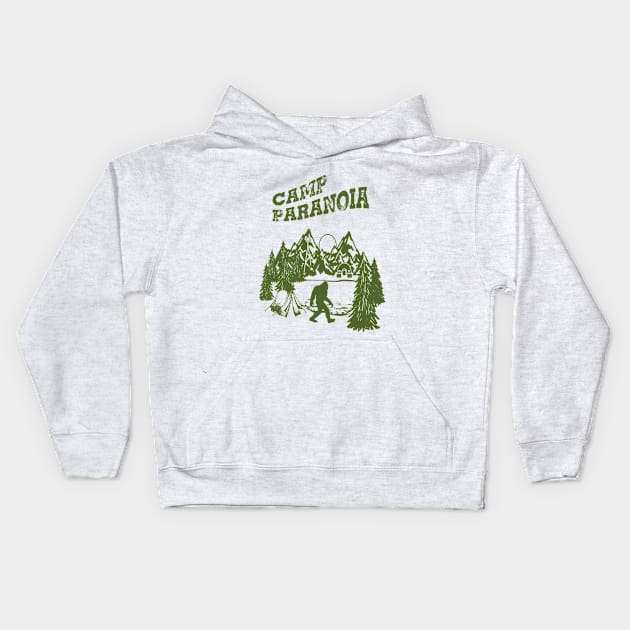 Camp PARANOIA - Bigfoot Edition! Kids Hoodie by The Paranoia Store